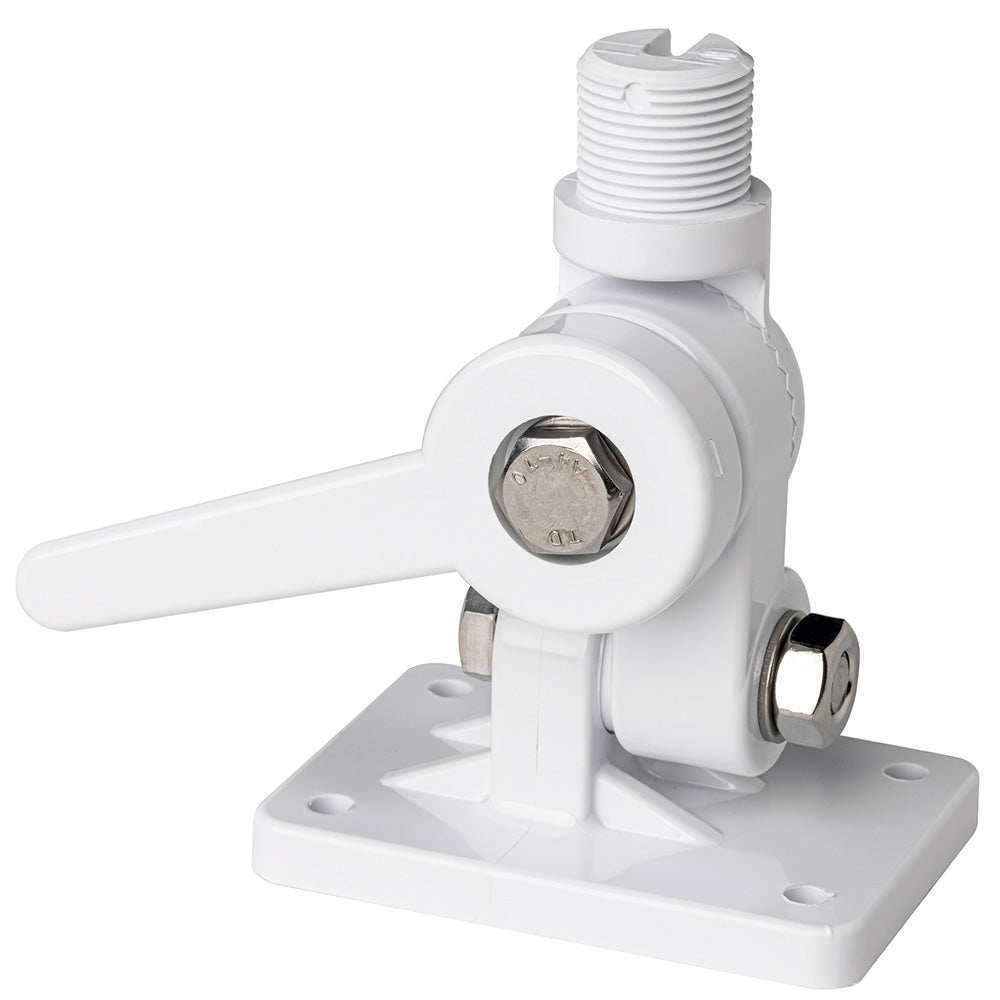 Scout Four-Way Nylon Ratchet Mount - White for Marine Antennas, Part PF AC NBASE001 - PF AC NBASE001