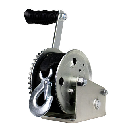 Powerwinch Utility Series 1,400 lb Zinc Winch with 8-Inch Crank Arm - 21500-W-1400-8-Z-R