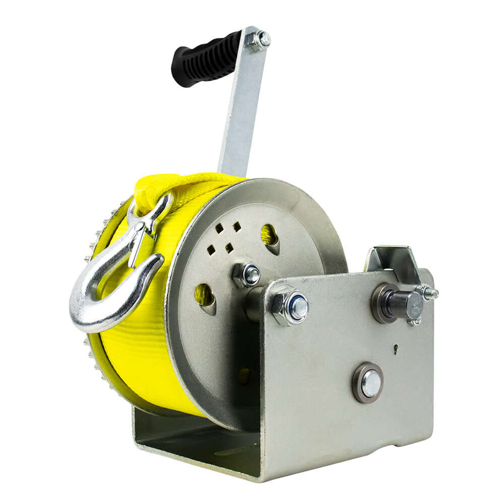 Powerwinch Utility Series Winch 3,200lb, 2 Speed, 9" Crank Arm - Zinc - 21500-W-3200-9-Z-R