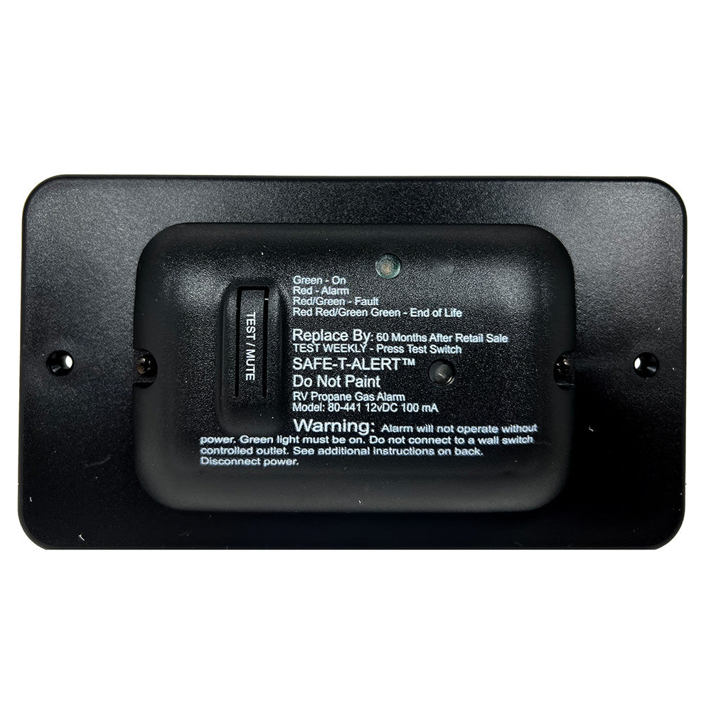 Safe-T-Alert 80 Series Black Propane Gas Alarm - 12V for RV and Motorhomes - 80-441-BL-TR