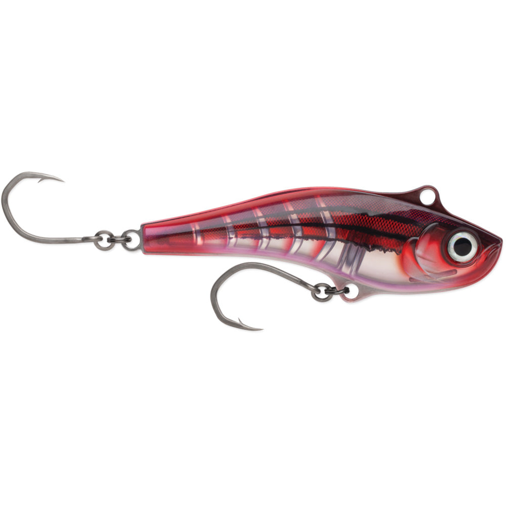 Rapala Sarda 22 Real Red Bait Saltwater Trolling Lure - Durable Stainless Steel Construction and VMC TechSet Hooks - SD22RRB