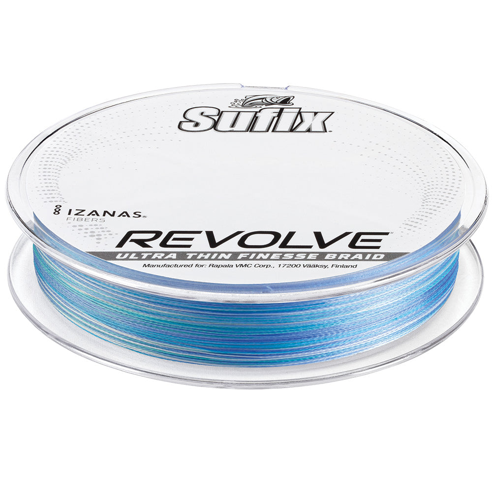 Sufix Revolve Braid - 4 lb Coastal Camo, 200 Yards for Spinning and BFS Applications - 691-504CC