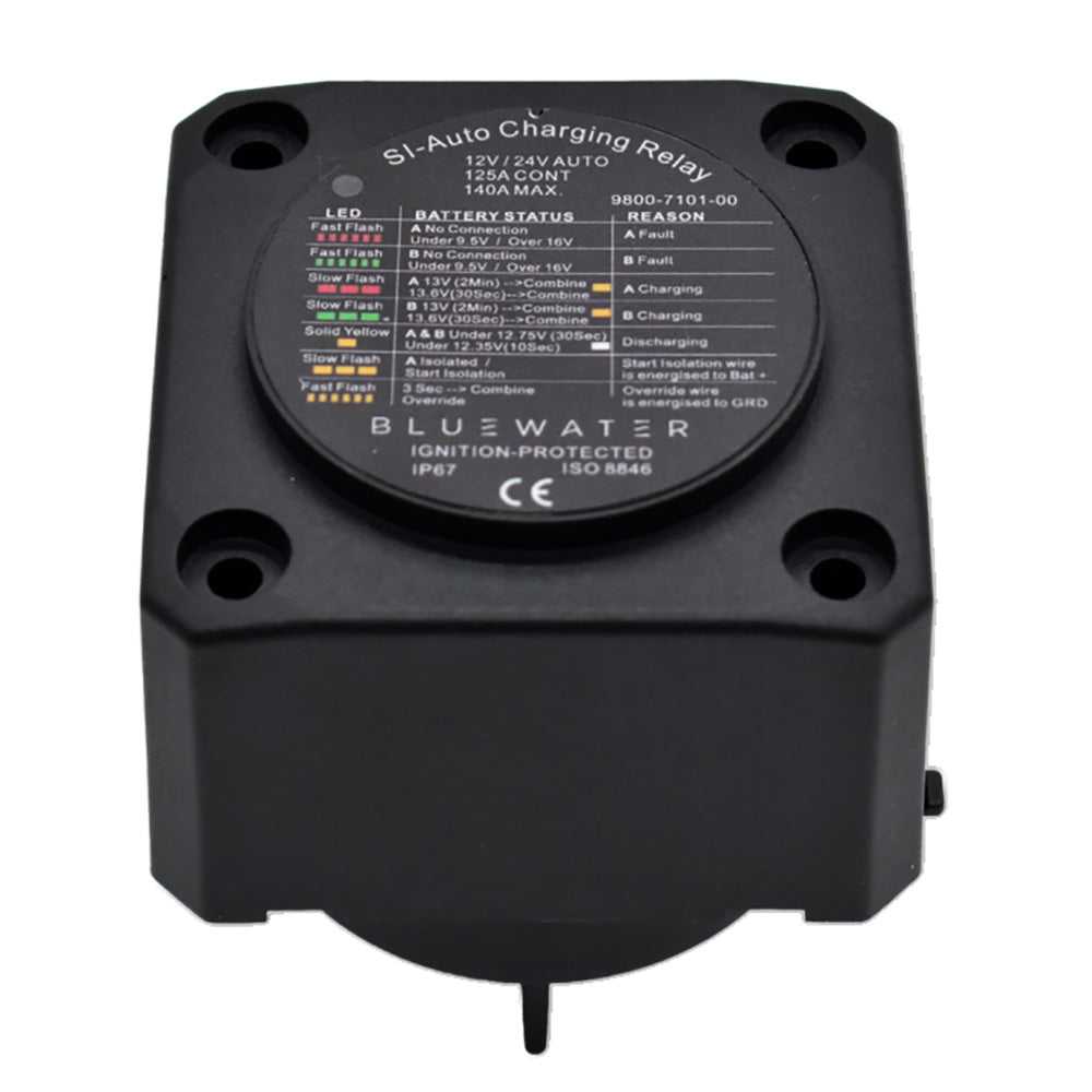 Bluewater Auto Charging Relay 12V, 140 Amp - Battery Management System for Marine and RV Applications - 9800-7101-00