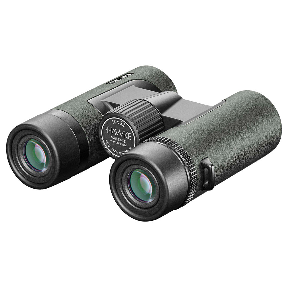 Hawke Optics Vantage Binocular 10x32 - Green with Fully Coated Optics and BAK-4 Roof Prisms - 34121