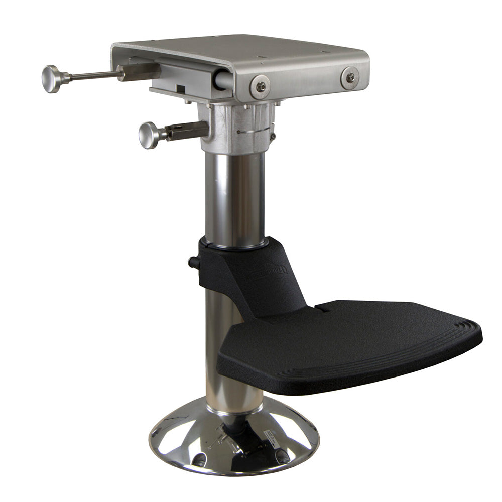 Springfield Marine 4-inch Offshore Fixed-Height Helm Pedestal Package with Swivel and Flip-Up Footrest - 1457545