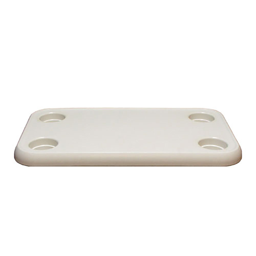 Springfield Marine 15.5 x 27.5 Inch White Rectangular Table Top - Durable Marine-Grade Plastic - 1670008