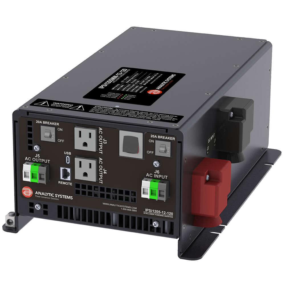 Analytic Systems AC Pure Sinewave Inverter 2400W 20-45V In 120VAC 60Hz Out AC Bypass - IPSI2405-20-120