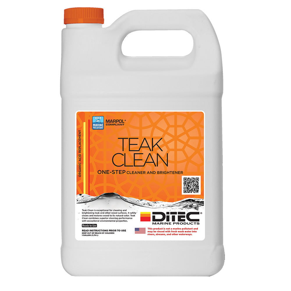 DiTEC Marine Products Teak Clean - Gallon for Wood Surface Maintenance - 4X-PPJ8-7BEW
