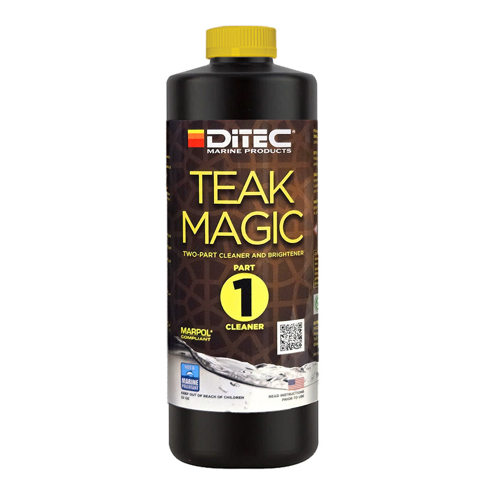 DiTEC Marine Products Teak Magic Part 1 - 32oz for Bright, Natural Teak Restoration - TC-MGQT-PRT1