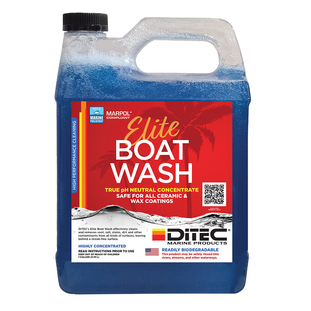 DiTEC Marine Products Elite Boat Wash - Gallon | Eco-Friendly Marine Surface Cleaner - EC-BWSH-GAL2