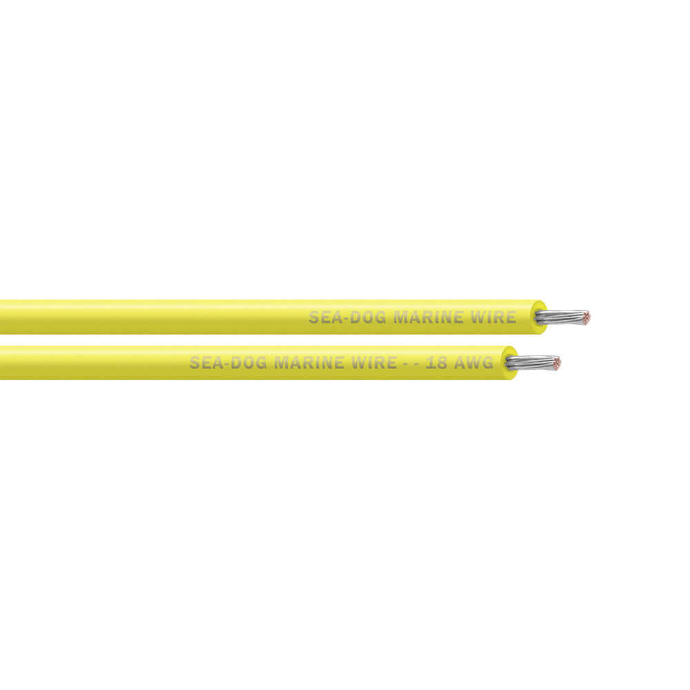 Sea-Dog 18 AWG Yellow Primary Wire - 100' - 8018032