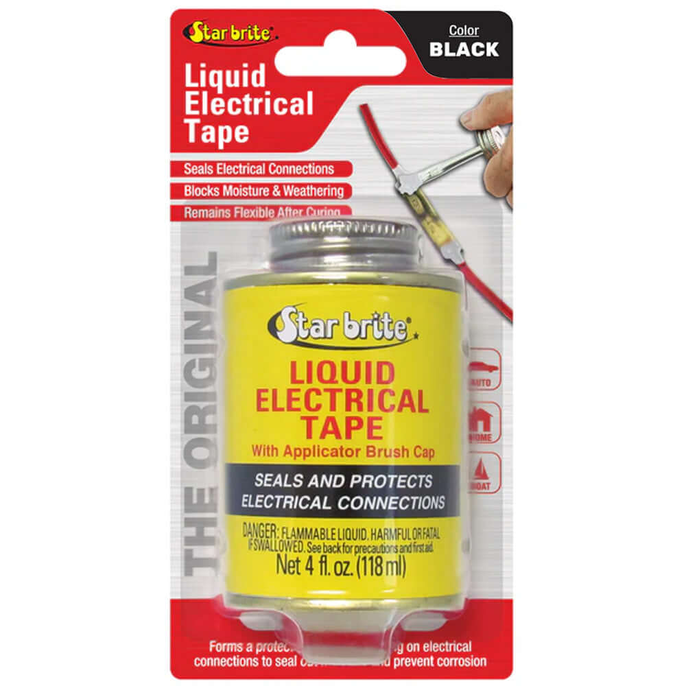 Star brite Liquid Electrical Tape - Black - 4 oz - 84104