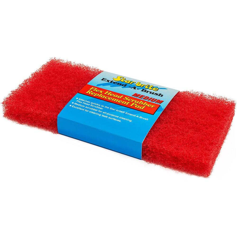 Star brite Large Scrub Pad red medium texture cleaning pad 10x4.5 inches for aluminum fiberglass wood surfaces
