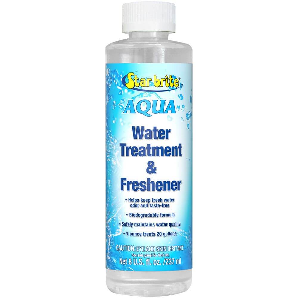 Star brite AQUA Water Treatment 8 oz container for freshening potable water in boats and RVs