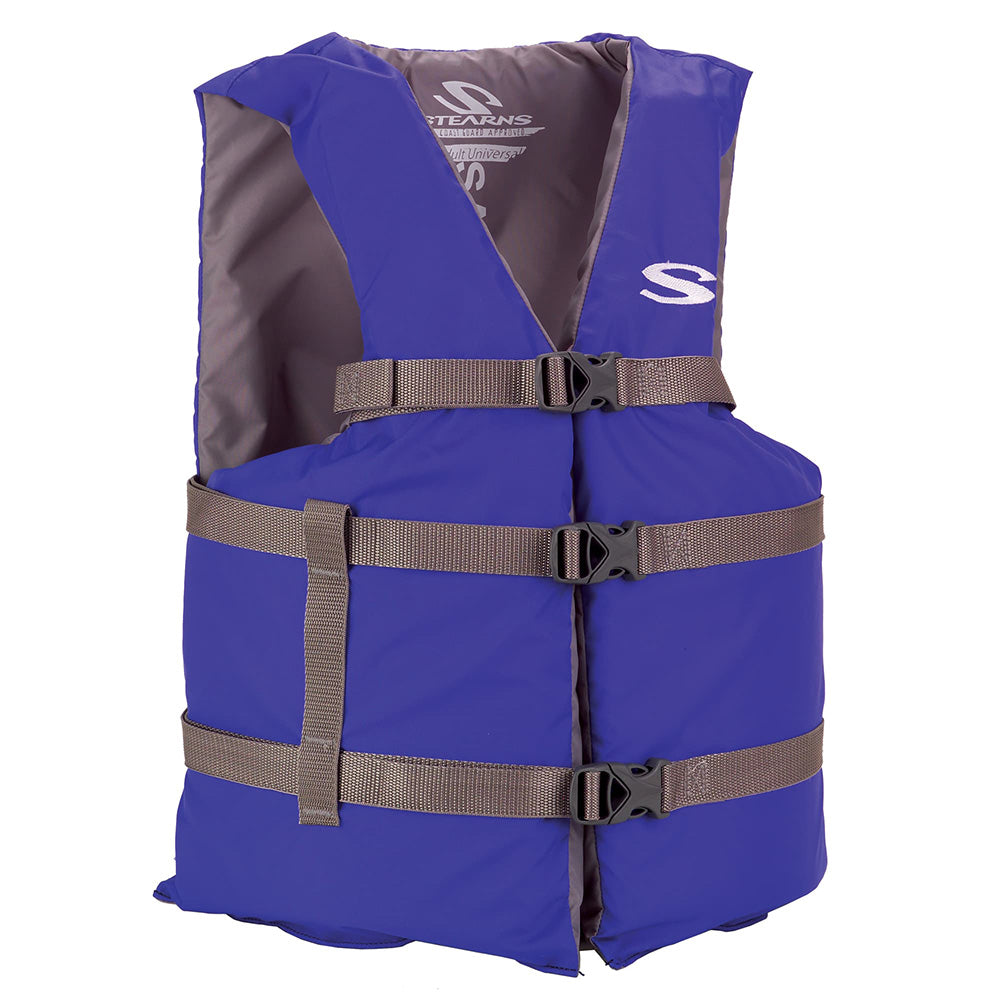 Stearns Adult Life Vest USCG Approved Type III PFD - Blue - Oversize Fit - 2158931
