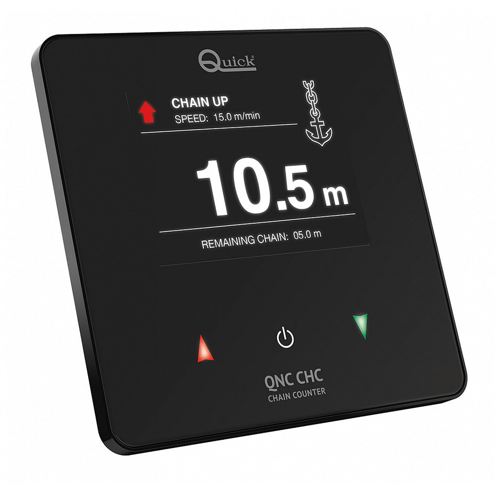 Quick QNC CHC Flush Mount Chain Counter FNQNCCHCF000B00 with color display for marine windlass systems