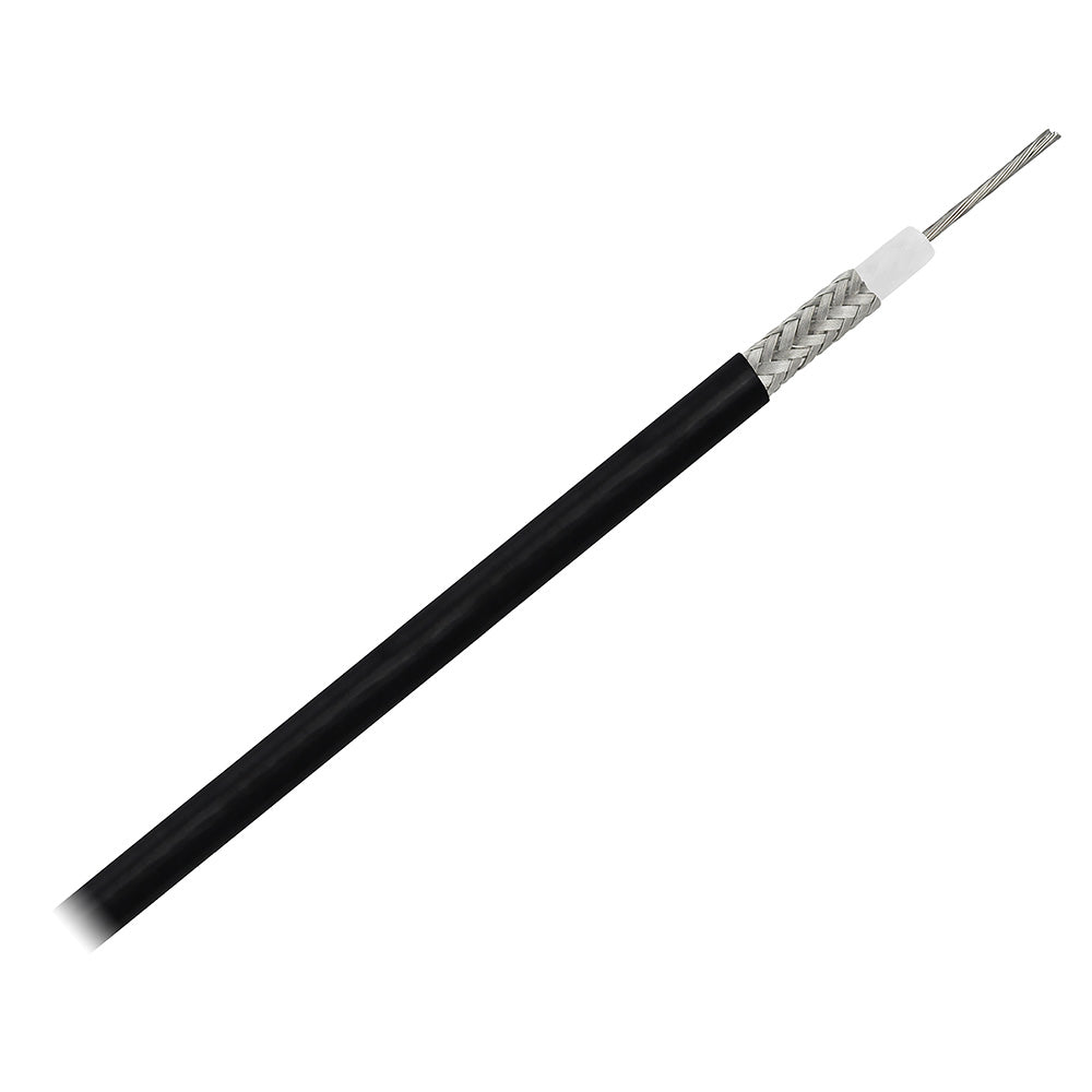 Pacer RG58AU Coax Cable Stranded TV Cond TV Braid - Black Jacket - 200' - MRG58AU-200