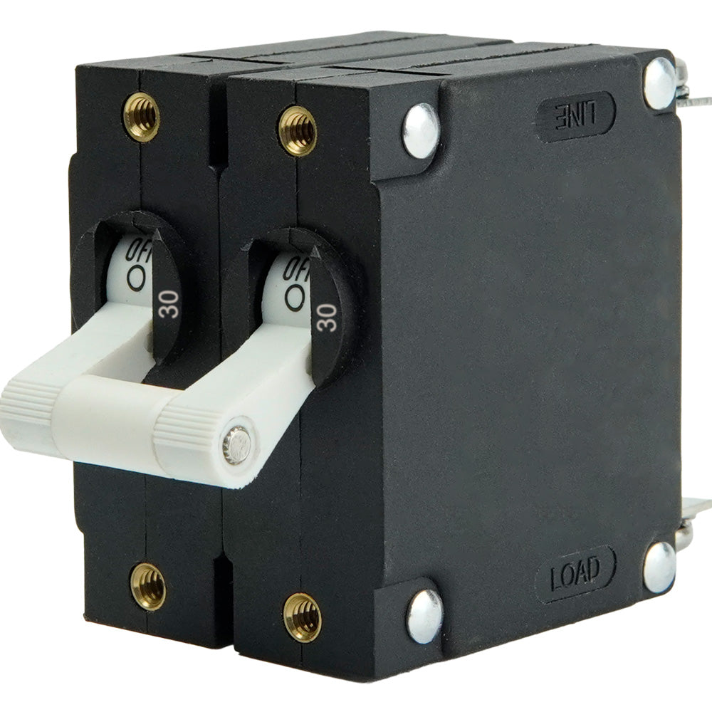 Egis A Series White Toggle Panel Mount Circuit Breaker - Dual Pole 30A - 3202-30