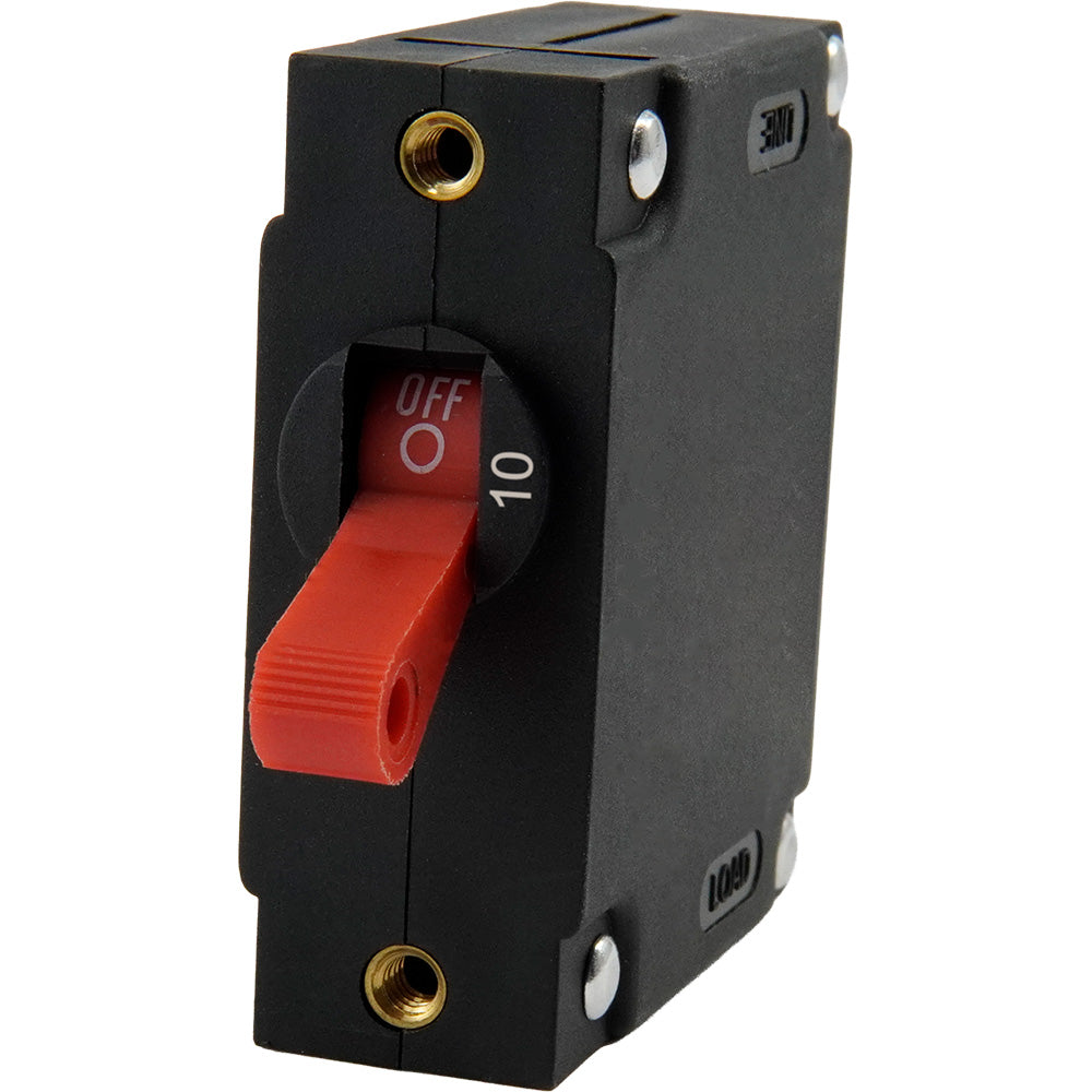 Egis A Series Red Toggle Panel Mount Circuit Breaker - Single Pole 10A - 3221-10