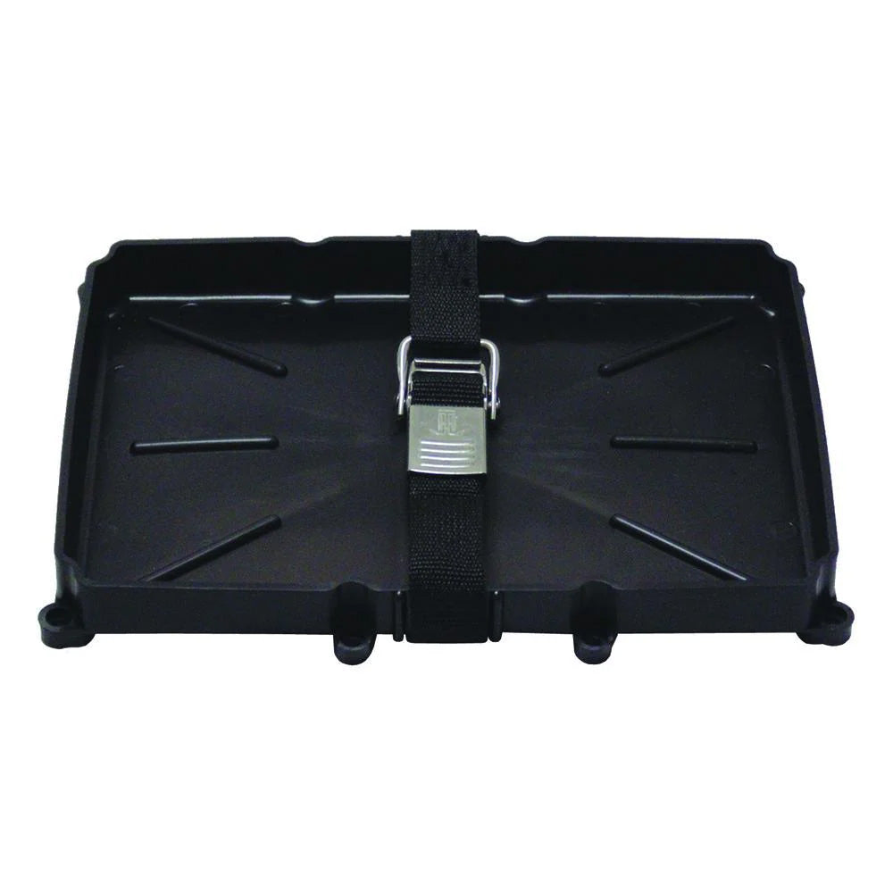T-H Marine 24 Series Battery Holder Tray w/Stainless Buckled Strap - NBH-24-SSC-DP