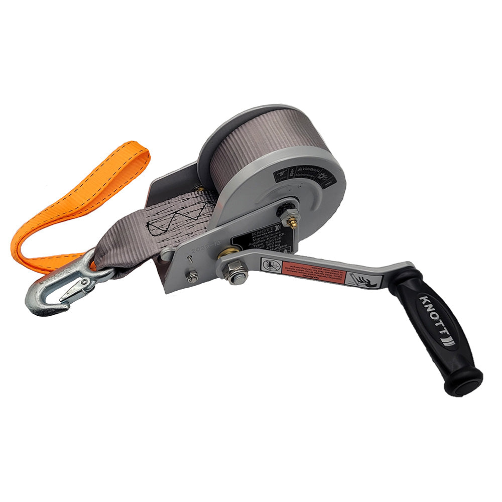 Load Rite Single-Speed Trailer Winch - 900lbs - 12' Strap - 7" Handle - 6089.21K