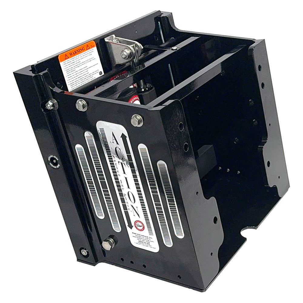 Bob's Machine 10" Setback Action Series Hydraulic Jack Plate - Gloss Black - 100-111000P-PCGBLK-NOSPN-NG