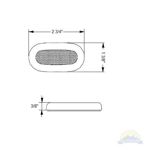 Scandvik LED Courtesy Light surface mount with white housing and blue LEDs