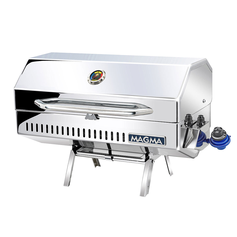 Magma Monterey II Classic Gas Grill - Portable Marine-Grade Stainless Steel with Adjustable Fuel System