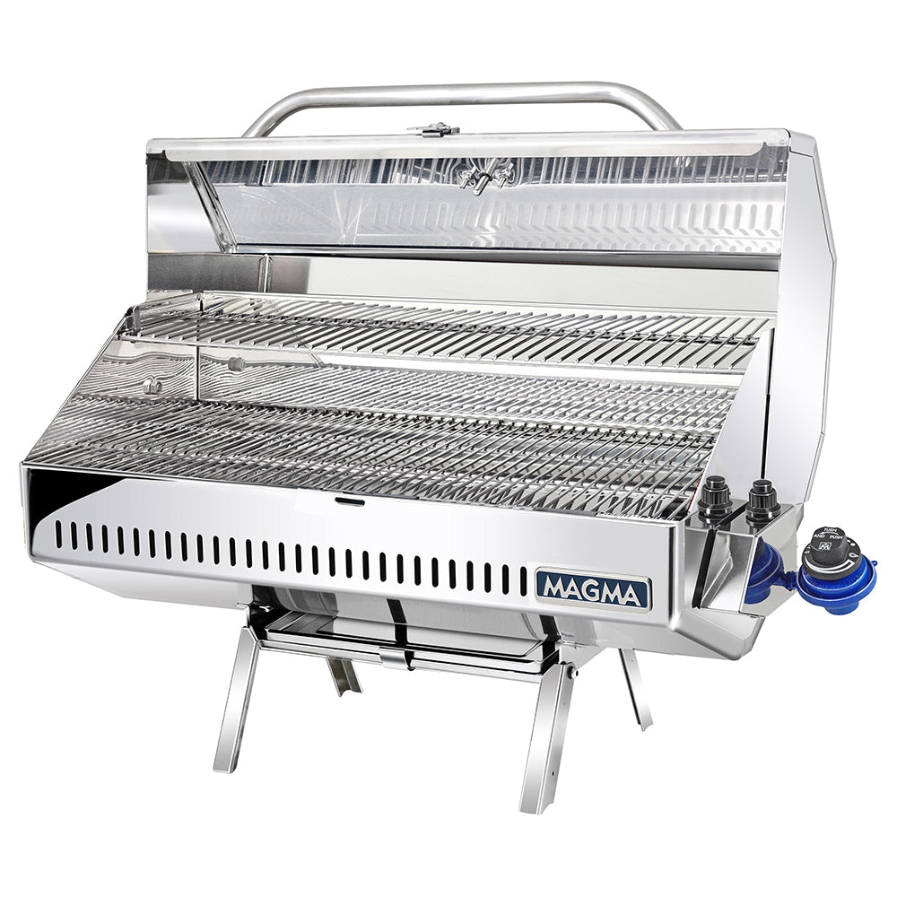 Magma Monterey II Classic Gas Grill - Portable Marine-Grade Stainless Steel with Adjustable Fuel System
