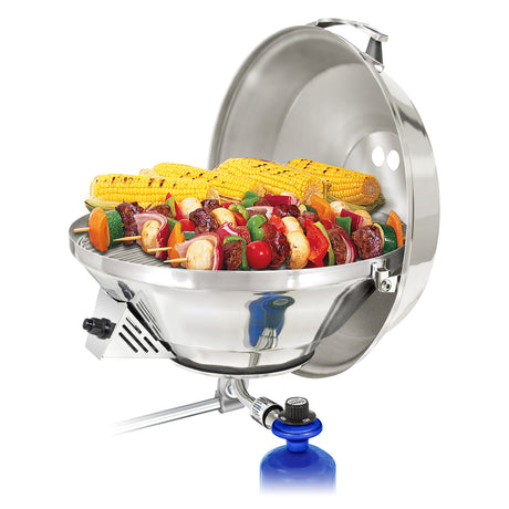 Magma Marine Kettle 3 Gas Grill - Party Size 17 Inch Portable Boat Grill with Electronic Ignition