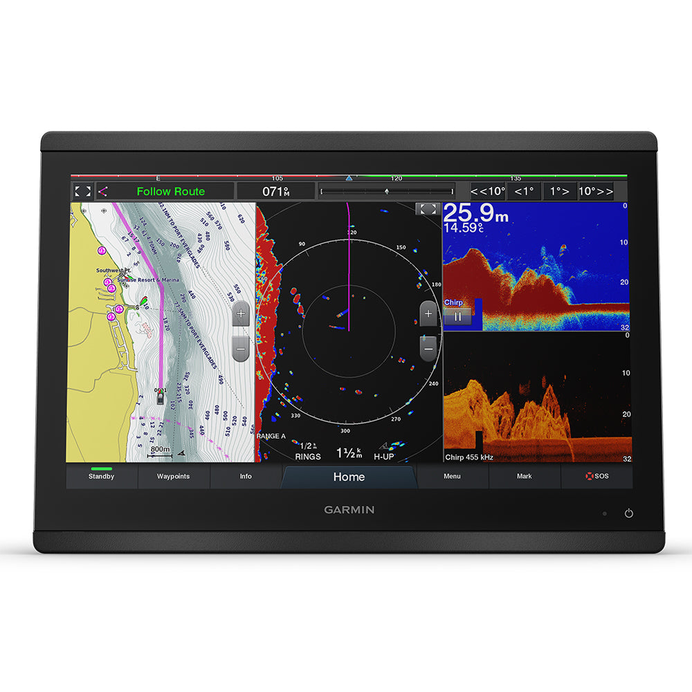 Garmin GPSMAP 8416xsv 16-Inch Chartplotter and Sonar Combo with Worldwide Basemap - 010-02093-02