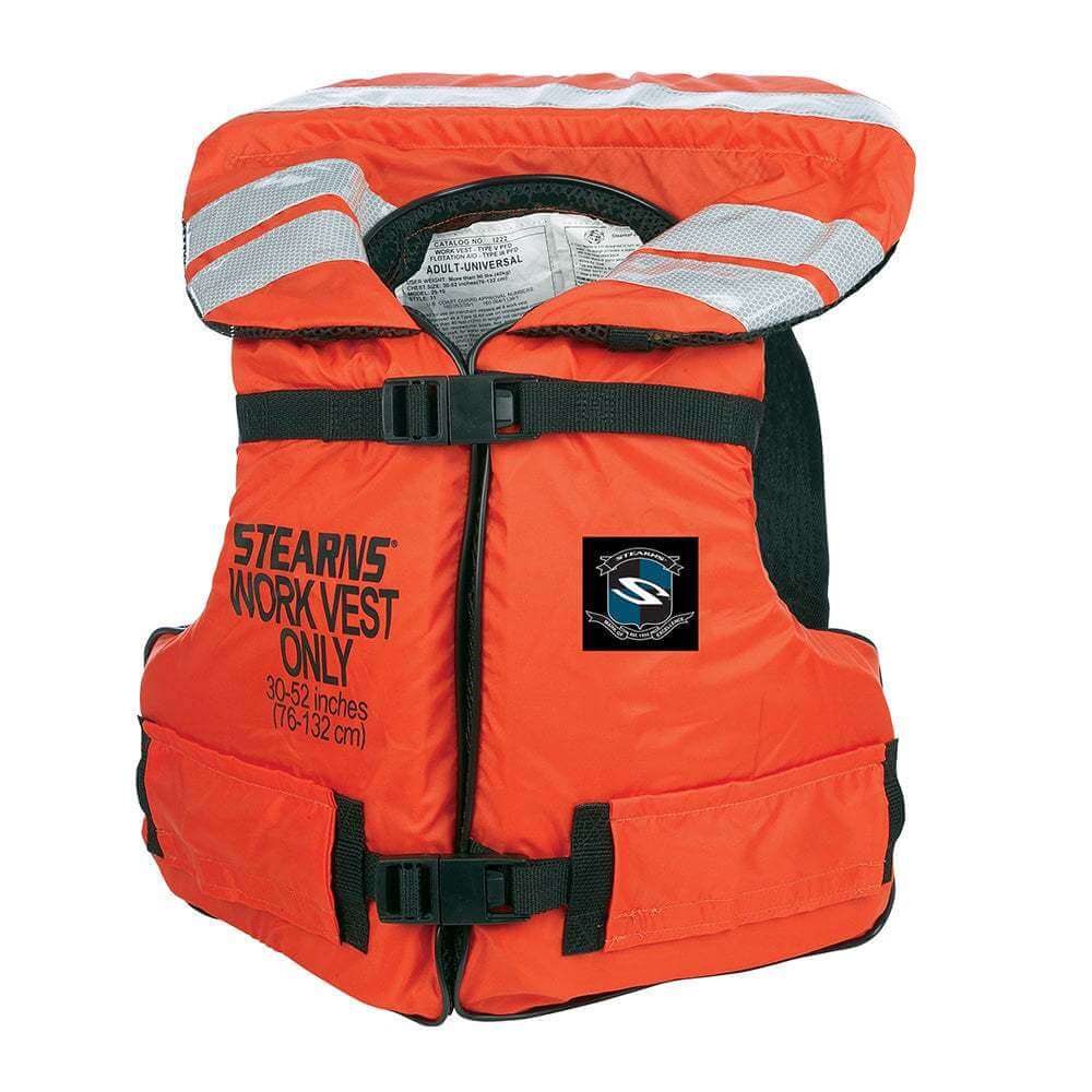 Stearns Work Master Vest Oversize with USCG approval and reflective safety panels