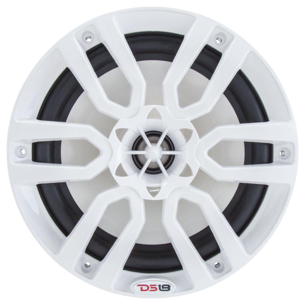 DS18 HYDRO 6.5" 2-Way Marine Speakers w/RGB LED Lights 300W - White - NXL-6