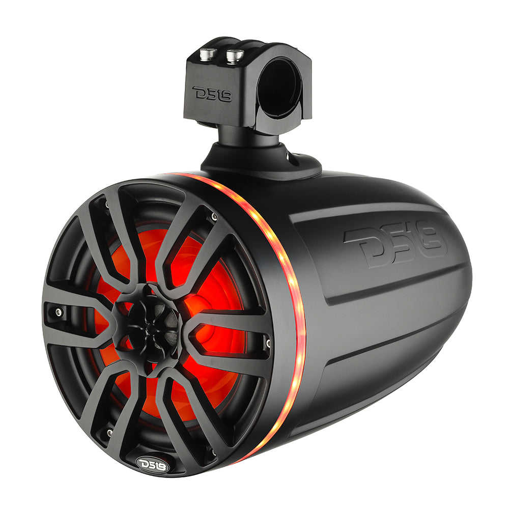 DS18 X Series HYDRO 8" Wakeboard Pod Tower Speaker w/RGB LED Light - 375W - Matte Black - NXL-X8TP/BK