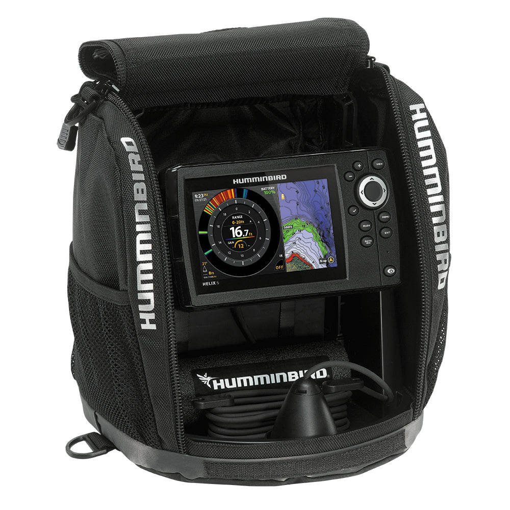Humminbird ICE HELIX 5 CHIRP GPS G3 All-Season Fish Finder with Dual Spectrum Sonar and Built-in GPS - 411740-1