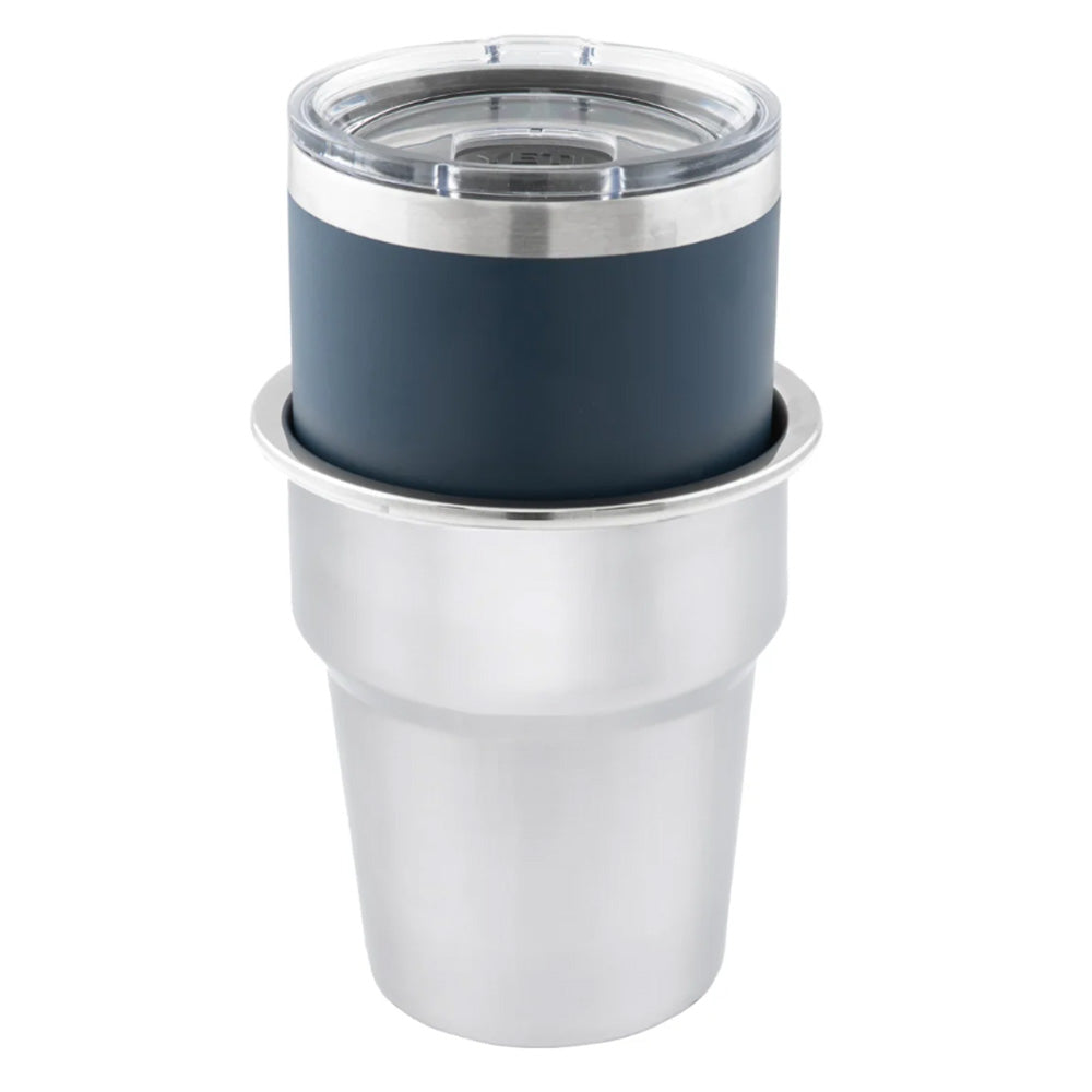 Whitecap Extra Large Stainless Steel Flush Cupholder - S-3507C