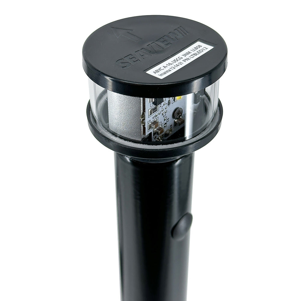 Seaview 12V C5 Certified Round 3nm LED Combo Masthead All-Round Light - Black - LTBLED12C5BLK
