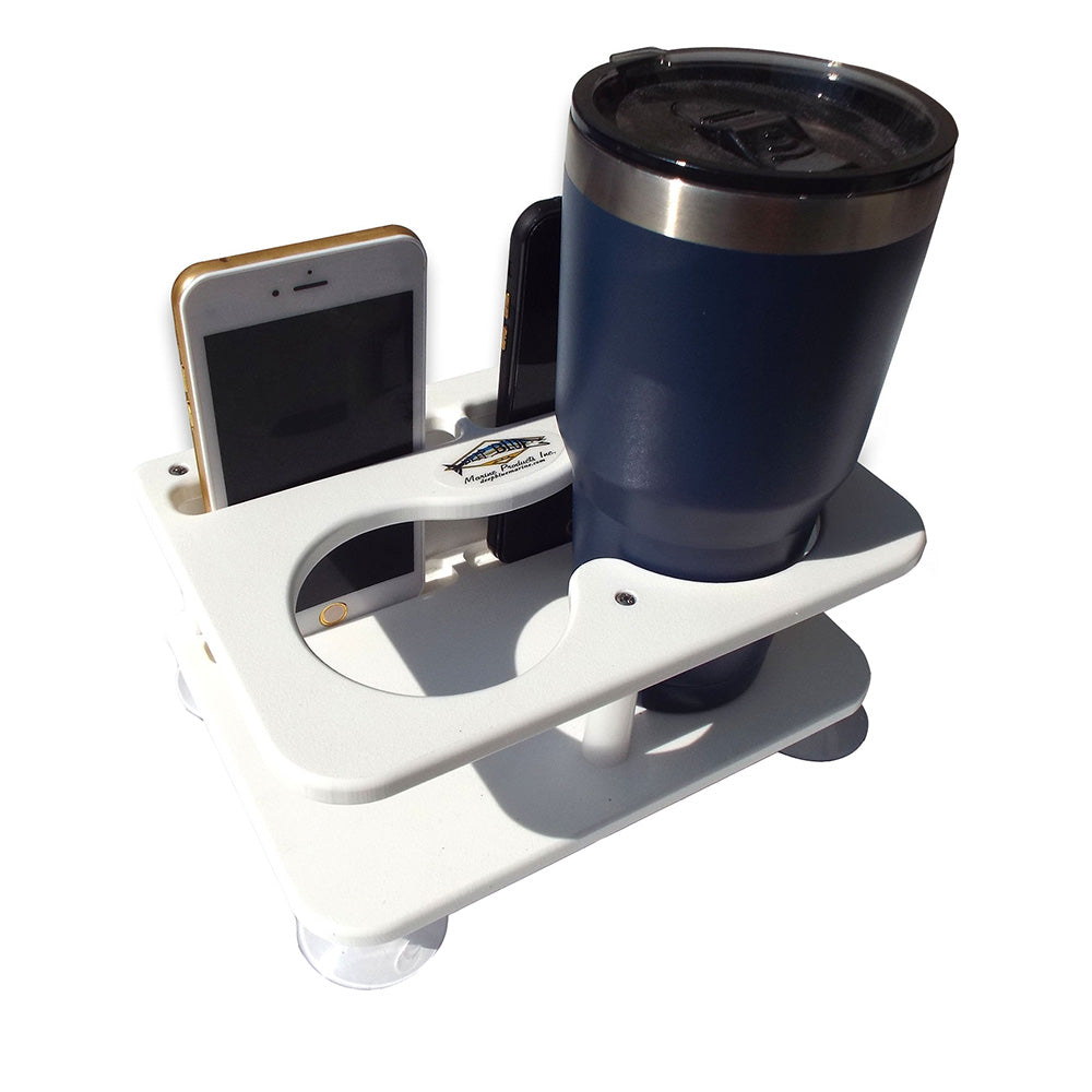 Deep Blue Marine Double Drink/Binocular/2 Cell Phones w/Suction Cups - SMDH-CELL