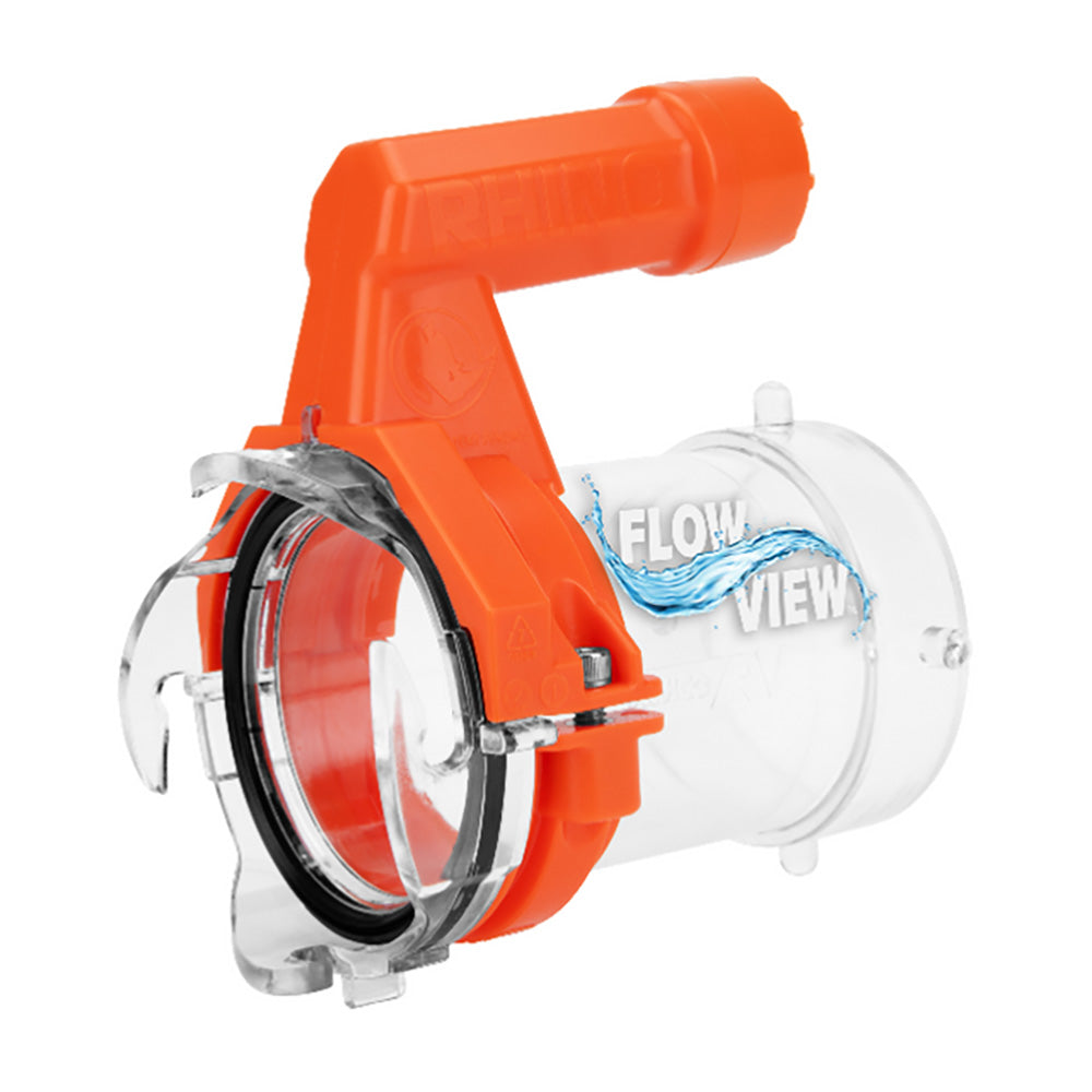 Camco Rhino RV Sewer Hose Extender PRO - 5? Sewer Hose Extension - Torque-Grip Handle w/Built-In LED Flashlight - 39570