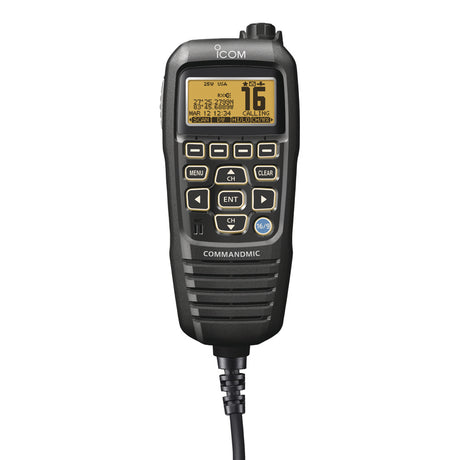 Icom HM195 CommandMic IV w/Yellow BlackLit LCD - Black -HM195B 41 EXP