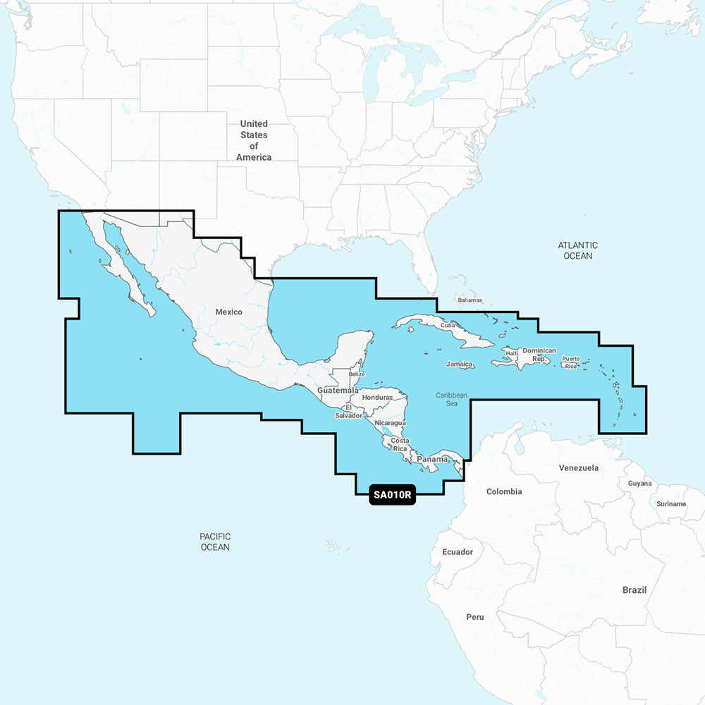 Navionics NASA010R - Central America & Caribbean - Navionics+ - 010-C1459-30