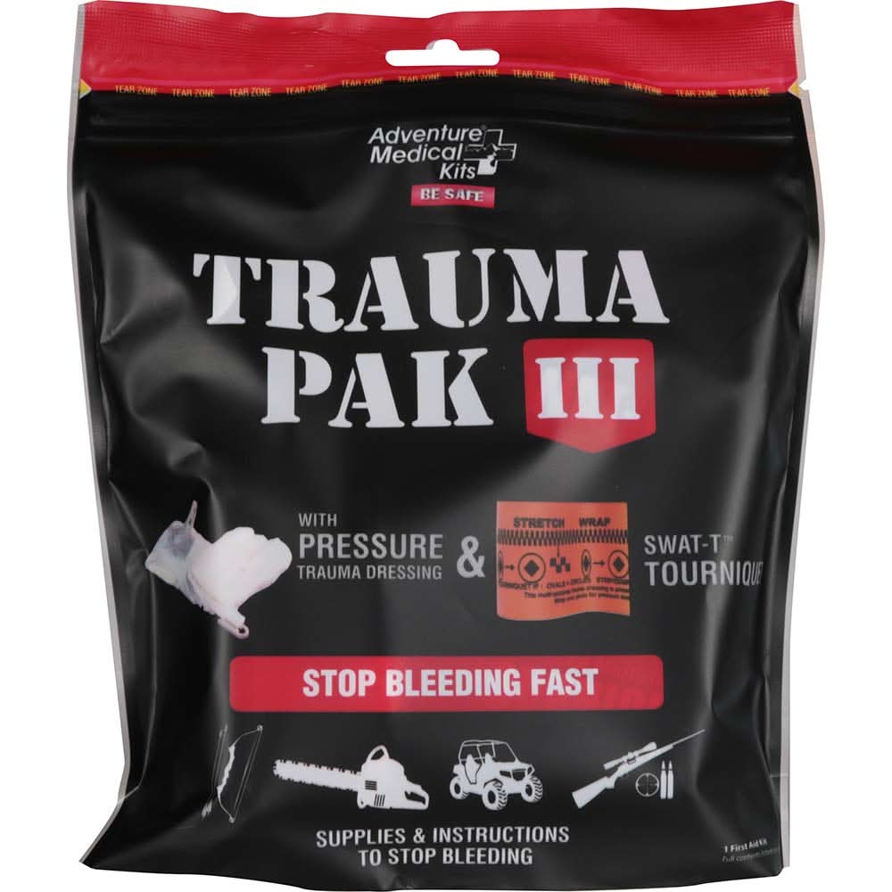 Adventure Medical Kits Trauma Pak III * Advanced Emergency Trauma First Aid Kit with Israeli Bandage and Tourniquet - 2064 - 0298 - Anchor Express
