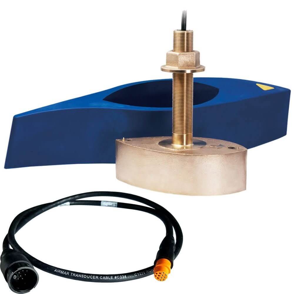 Airmar B275LH - W Bronze Chirp Thru - Hull Transducer for Garmin with 12 - Pin Connector - B275C - LHW - 12G - Anchor Express