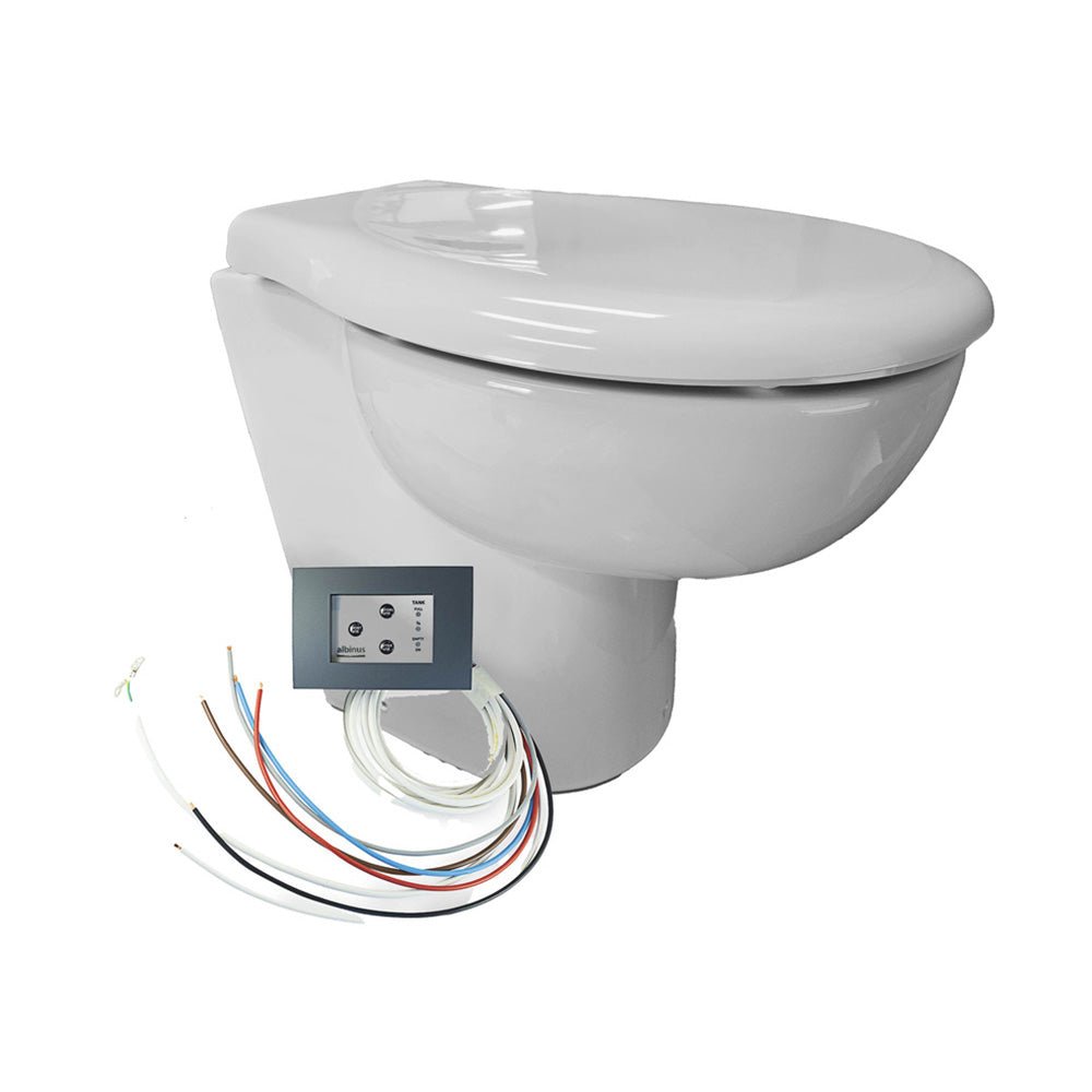 Albin Group Ultra Slim Premium Standard 12V Toilet with Electronic Control Panel - 07 - 06 - 011 - Anchor Express