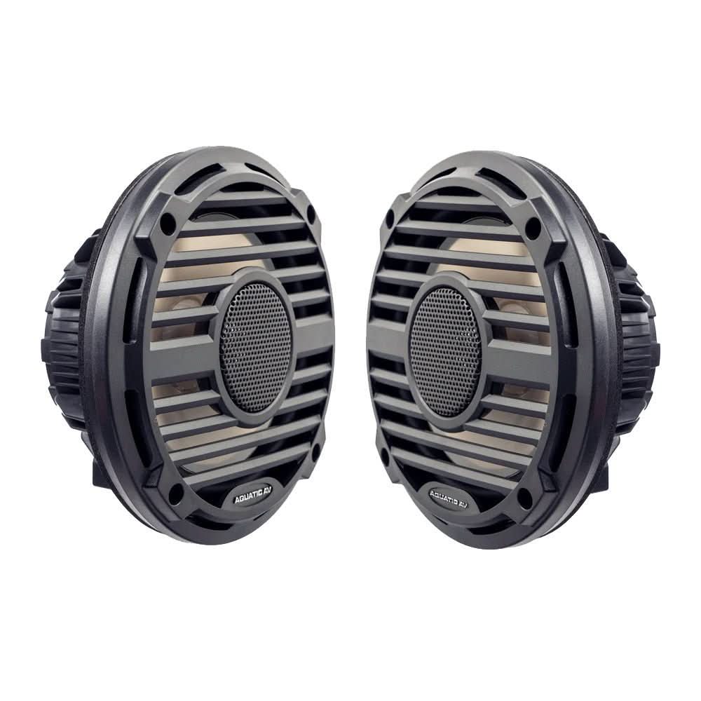 Aquatic AV PRO Classic 6.5 - Inch Waterproof RGB Marine Speakers - Black - PC412 - Anchor Express