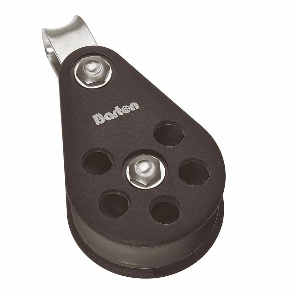 Barton Size 6 64mm Plain Bearing Pulley Single Block Fixed Eye - Anchor Express