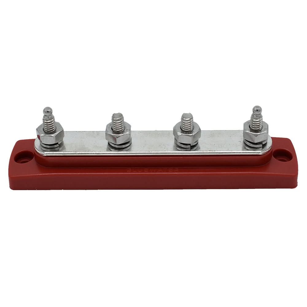 Bluewater Common Stud Busbar 4 Gang - Red for Marine and RV Electrical Systems - 312303 - B - 025 - Anchor Express