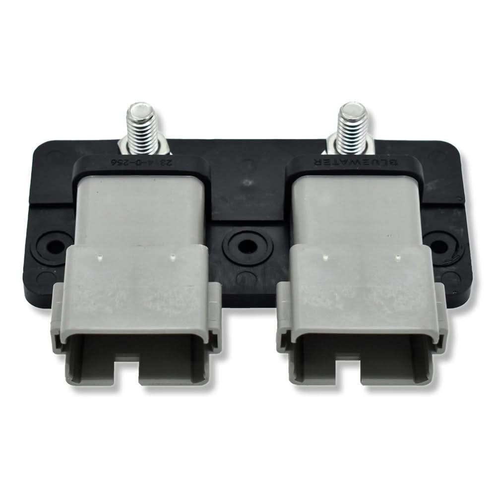 Bluewater Dual 12 Position Male Sealed Deutsch Connector Busbar with 5/16" stud for waterproof high-current electrical connections