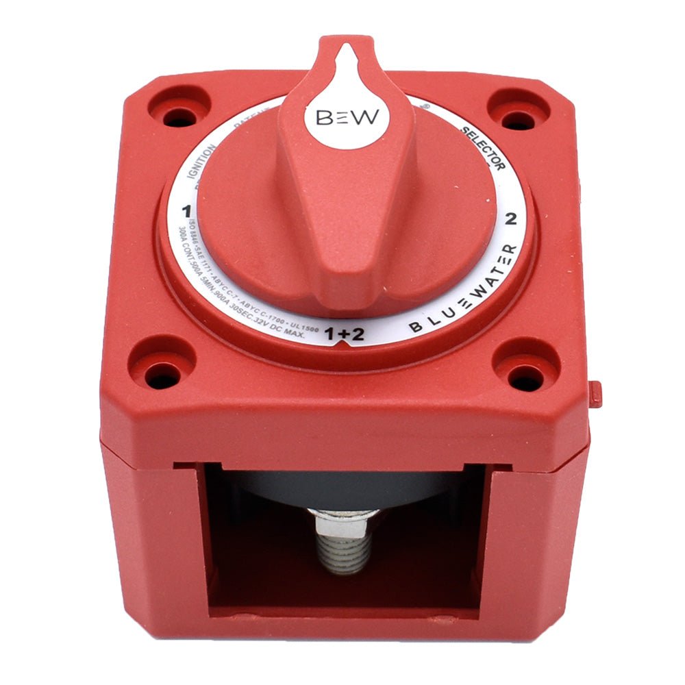 Bluewater Off/1/2/Both Battery Switch - Surface Mount, Red, Part Number 9800 - 007 - 11 - 9800 - 007 - 11 - Anchor Express