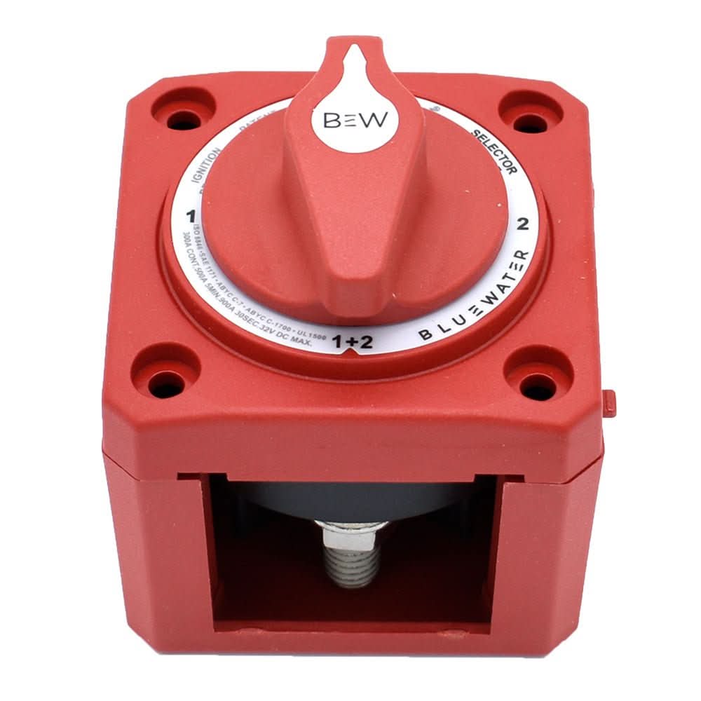Bluewater Off/1/2/Both Battery Switch - Surface Mount, Red, Part Number 9800 - 007 - 11 - 9800 - 007 - 11 - Anchor Express